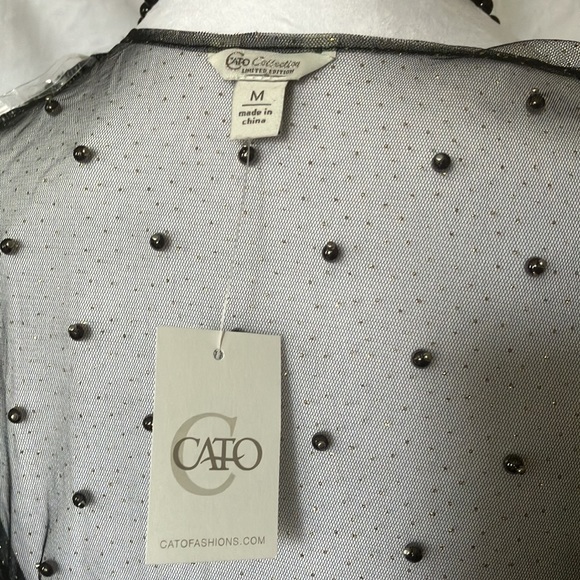 Cato Collection Limited Edition Sheer Studded Sparkle Duster - Picture 15 of 17